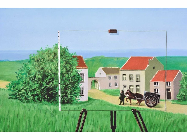 René magritte - la belle captive - litho - afbeelding 6 van  8
