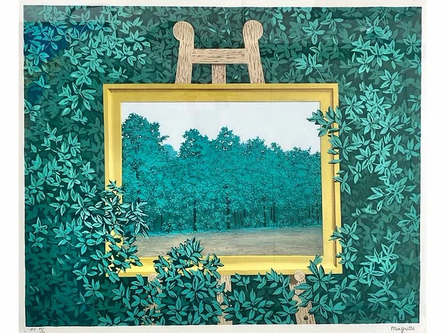 René magritte - la cascade - litho - afbeelding 1 van  10