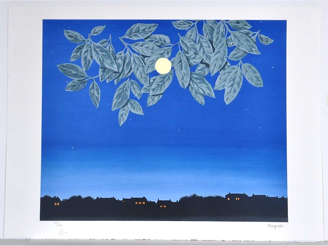 René magritte - la page blanche - litho - afbeelding 2 van  8