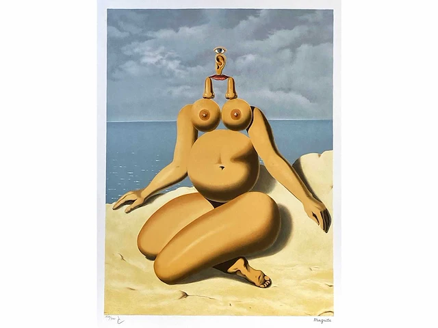 René magritte - la race blanche - litho - afbeelding 1 van  7