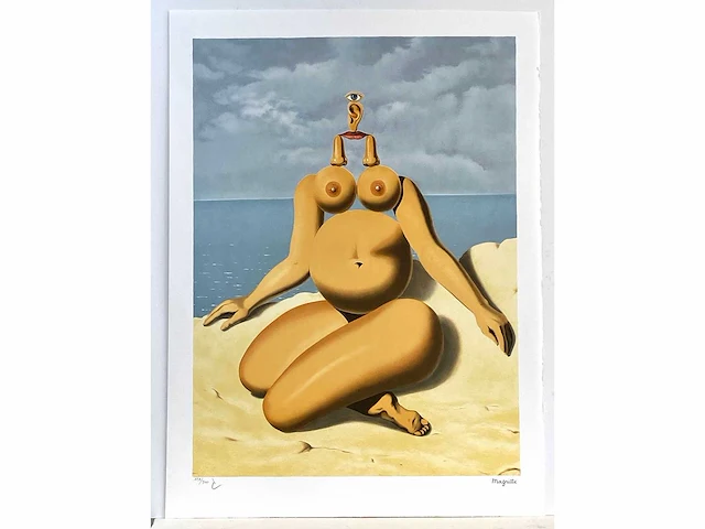 René magritte - la race blanche - litho - afbeelding 2 van  7