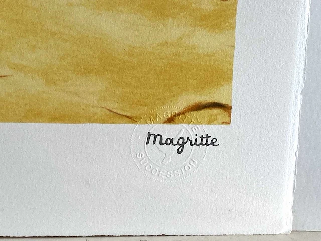 René magritte - la race blanche - litho - afbeelding 3 van  7