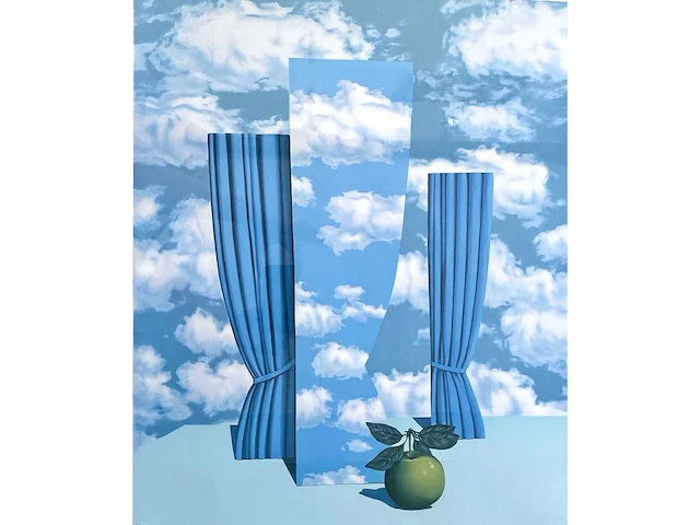 René magritte - le beau monde - litho - afbeelding 1 van  8