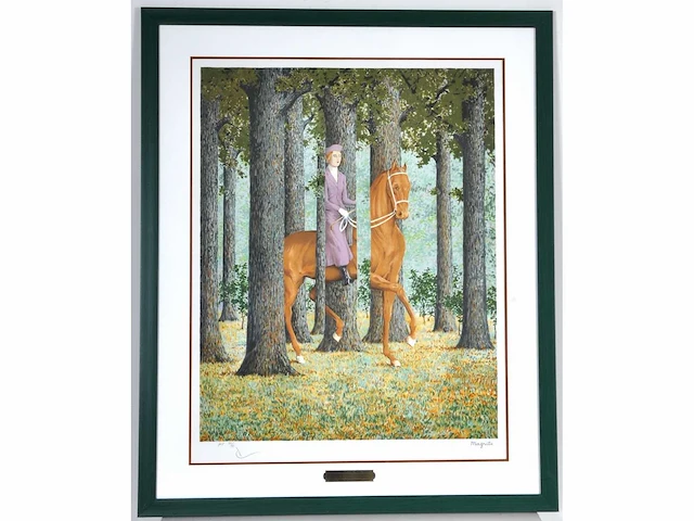 René magritte - le blanc-seing - litho - afbeelding 1 van  10