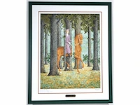 René magritte - le blanc-seing - litho - afbeelding 1 van  10