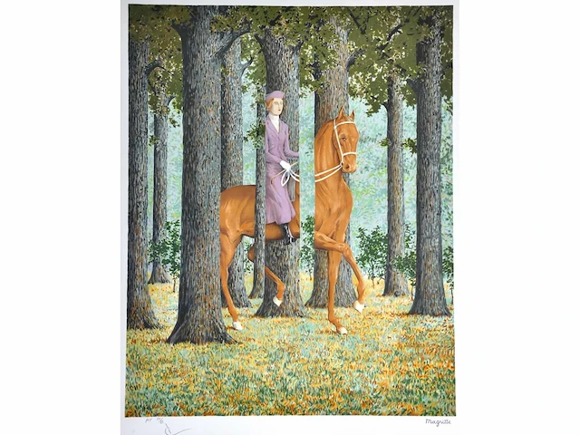 René magritte - le blanc-seing - litho - afbeelding 3 van  10