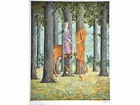 René magritte - le blanc-seing - litho - afbeelding 3 van  10