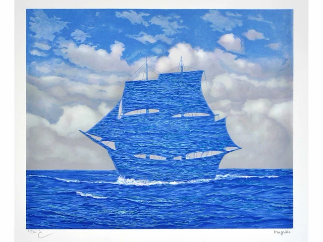 René magritte - le séducteur - litho - afbeelding 1 van  7