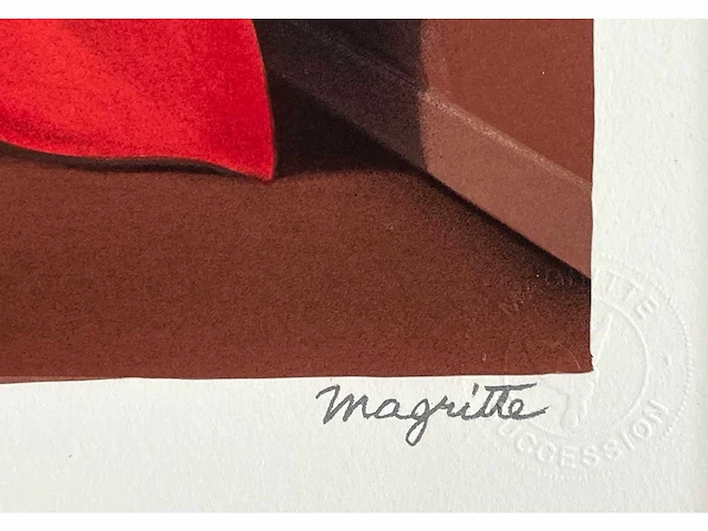 René magritte - le tombeau des lutteurs - litho - afbeelding 3 van  7