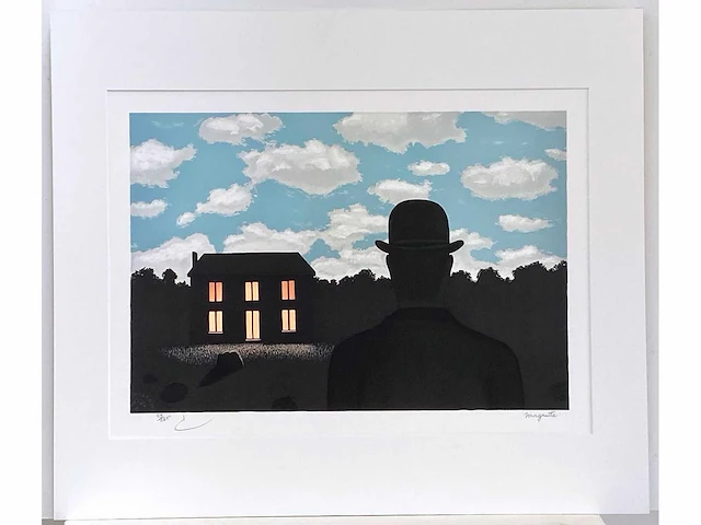 René magritte - l’empire des lumières - litho - afbeelding 2 van  6