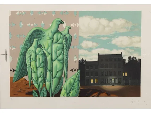 René magritte - les grands oiseaux sont ceux de l'île de tresor - afbeelding 2 van  2