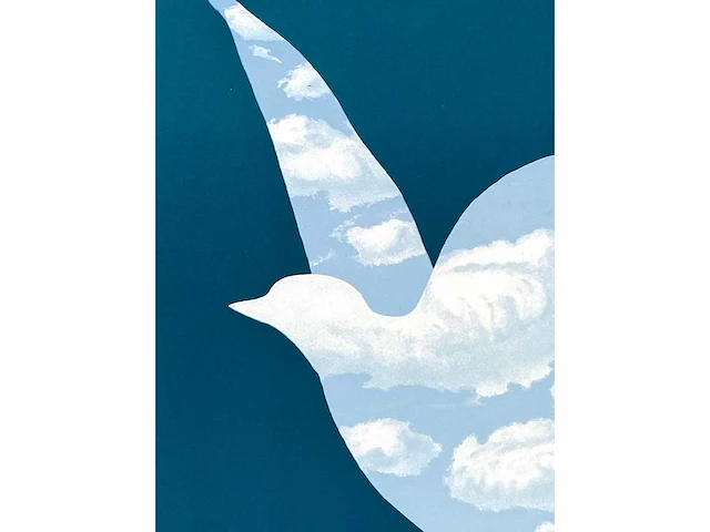 René magritte - l’oiseau de ciel - litho - afbeelding 5 van  8