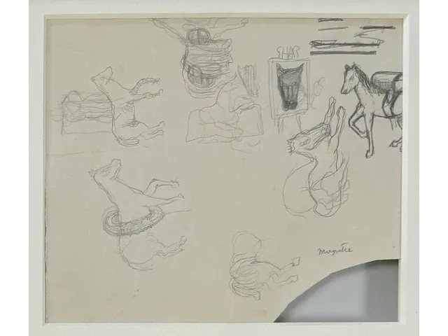 René magritte - originele tekening - afbeelding 2 van  4