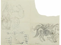 René magritte - originele tekening - afbeelding 2 van  4