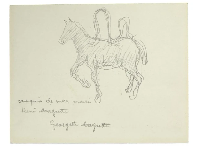 René magritte - originele tekening - afbeelding 1 van  4