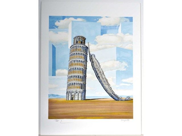 René magritte - souvenir de voyage - litho - afbeelding 2 van  9