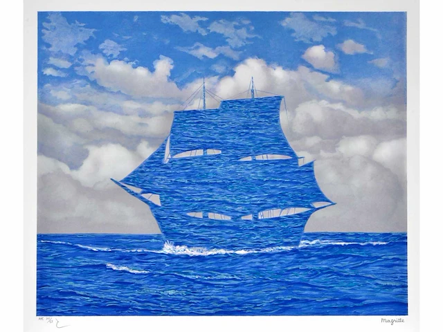René magritte (1898-1967) - le séducteur - litho - afbeelding 1 van  6