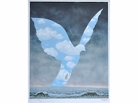 René magritte (naar) - la grande famille - litho - afbeelding 2 van  9