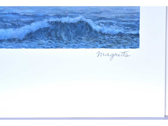 René magritte (naar) - la grande famille - litho - afbeelding 3 van  9