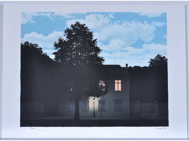 René magritte (naar) - l’empire des lumières - litho - afbeelding 2 van  9