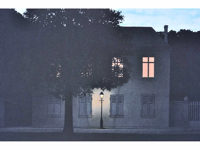 René magritte (naar) - l’empire des lumières - litho - afbeelding 5 van  9