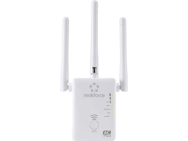 Renkforce ws-wn575a2 dual band ac750 wifi-versterker - afbeelding 1 van  4