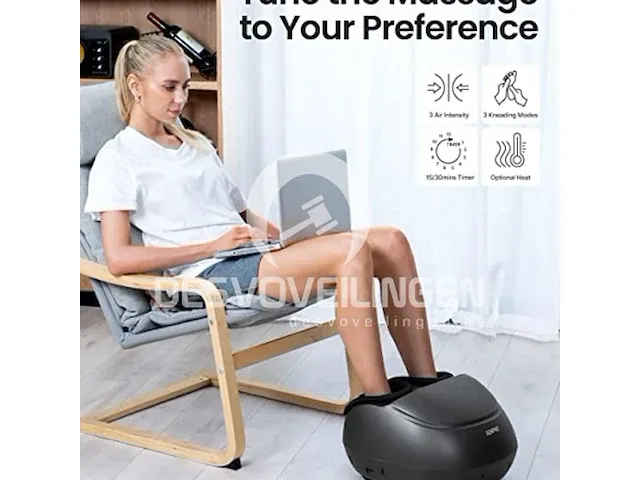 Renpho shiatsu voetmassage zwart - afbeelding 2 van  4