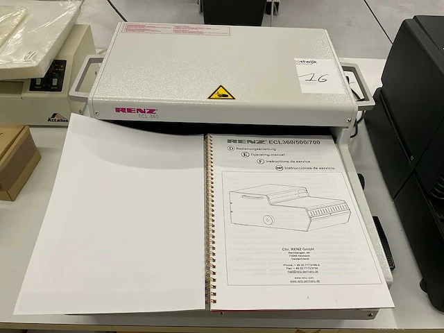 Renz ecl360 elektronische inbindmachine - afbeelding 5 van  7