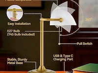 Replica bankierslamp met usb poorten - afbeelding 2 van  3