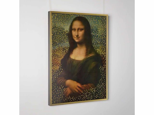 Reppetto art - "mona lisa confidence" 83x60cm - 1/1 editie - afbeelding 2 van  3