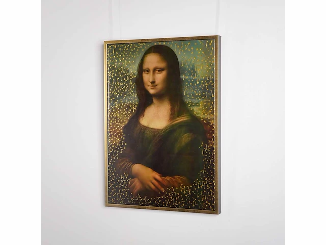 Reppetto art - "mona lisa confidence" 83x60cm - 1/1 editie - afbeelding 3 van  3