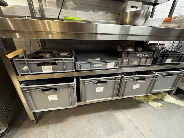 Rest inhoud rvs werktafel - afbeelding 1 van  1