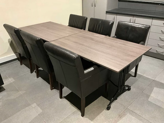Restauranttafels (2x) + stoelen mobitec (6x) - afbeelding 1 van  9
