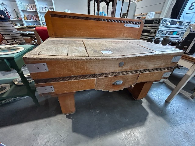 Retro beenhouwer hakblok - afbeelding 1 van  6