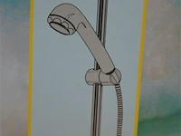 Retro douche sproeier wit met bevestiging - afbeelding 3 van  3
