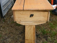 Retro houten schoolbank - afbeelding 3 van  6