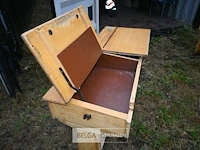 Retro houten schoolbank - afbeelding 4 van  6