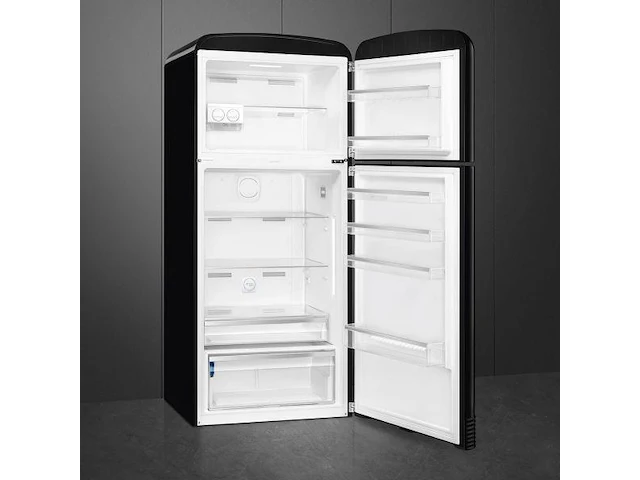 Retro koel/vriescombinatie smeg fab50rbl5 zwart - afbeelding 2 van  2