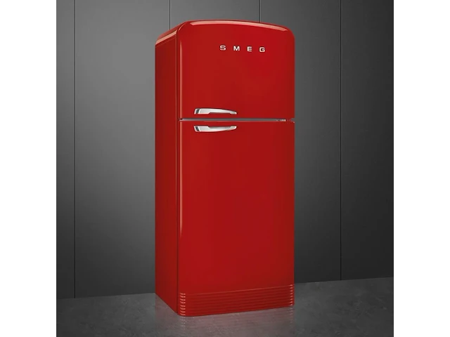 Retro koel/vriescombinatie smeg fab50rrd5 rood - afbeelding 1 van  2