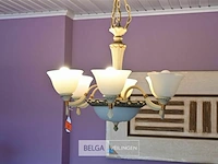 Retro kolarz luster met 6 lichtpunten