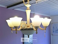 Retro kolarz luster met 6 lichtpunten - afbeelding 2 van  2