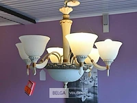 Retro kolarz luster met 6 lichtpunten - afbeelding 2 van  2