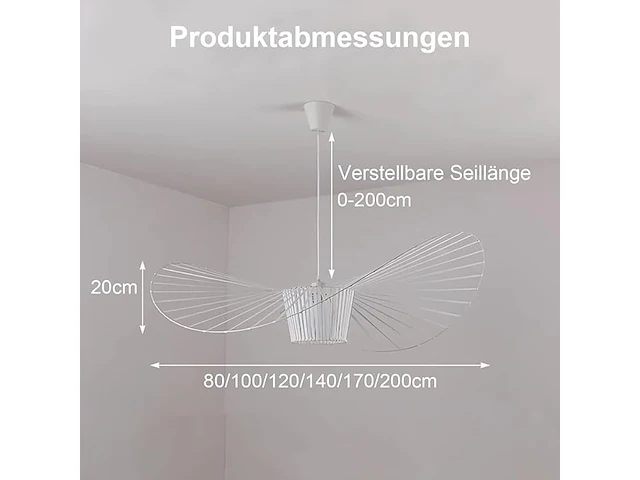 Retro kroonluchter, 200 cm diameter - afbeelding 2 van  4