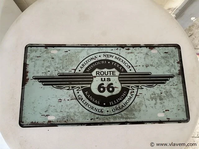 Retro-look metalen sierbord - afbeelding 1 van  1