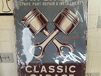 Retrolook metalen sierbord