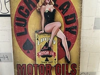 Retrolook metalen sierbord - afbeelding 1 van  1