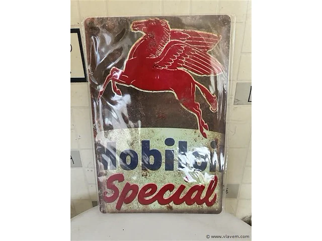 Retrolook metalen sierbord - afbeelding 1 van  1