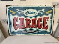 Retrolook metalen sierbord - afbeelding 1 van  1