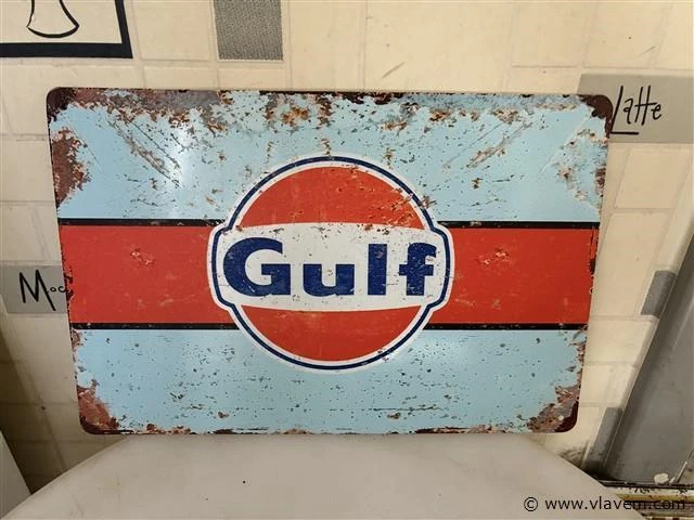 Retrolook metalen sierbord - afbeelding 1 van  1