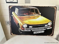 Retrolook metalen sierbord - afbeelding 1 van  1